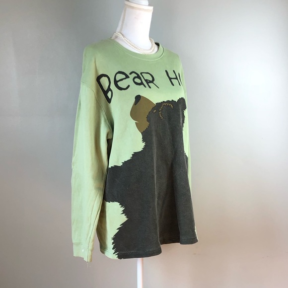 Lazy One Bear Hugs Pullover Sweatshirt Sz M - Picture 2 of 8
